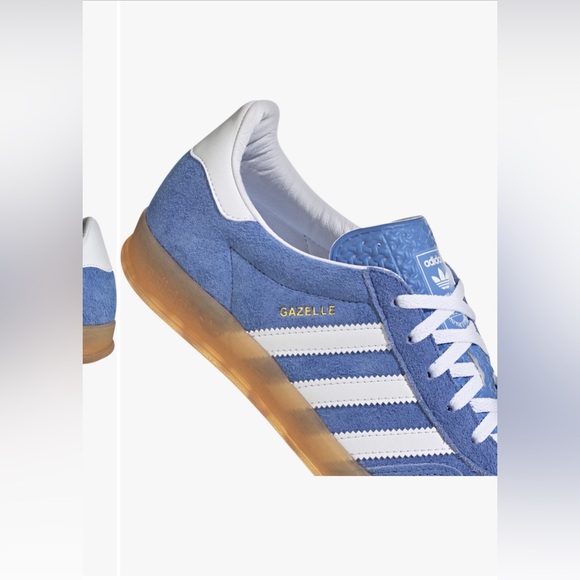 Adidas Gazelle Royal Blue and White Shoes - Picture 6 of 8